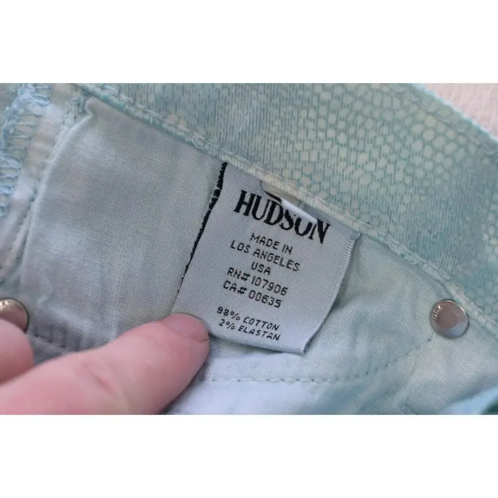 Hudson USA Pants Blue‎ Scales Skinny Stretch Pants Womens Size 29 x 31